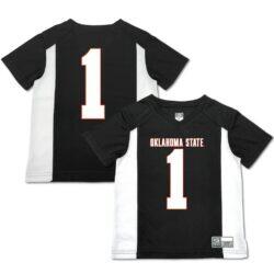 #1 Oklahoma State Cowboys Garb Toddler Football Jersey - Black - Front View