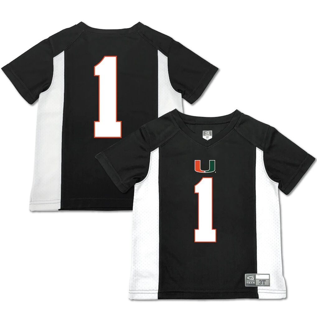 #1 Miami Hurricanes Garb Toddler Football Jersey