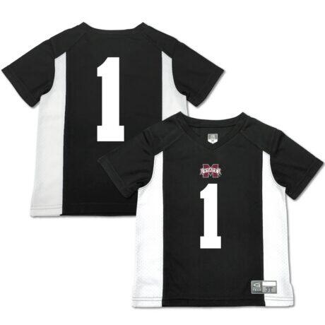 #1 Mississippi State Bulldogs Garb Toddler Football Jersey - Black - Front View
