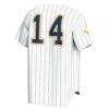 #14 West Virginia Mountaineers GameDay Greats Unisex Lightweight Baseball Fashion Jersey - White - Detail View