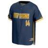 #14 West Virginia Mountaineers GameDay Greats Youth Lightweight Baseball Fashion Jersey - Navy - Side View