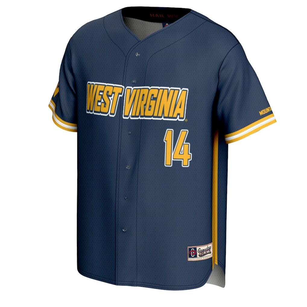 #14 West Virginia Mountaineers GameDay Greats Youth Lightweight Baseball Fashion Jersey
