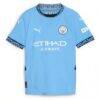 Erling Haaland Manchester City Puma Youth 2024/25 Home Replica Player Jersey - - Side View