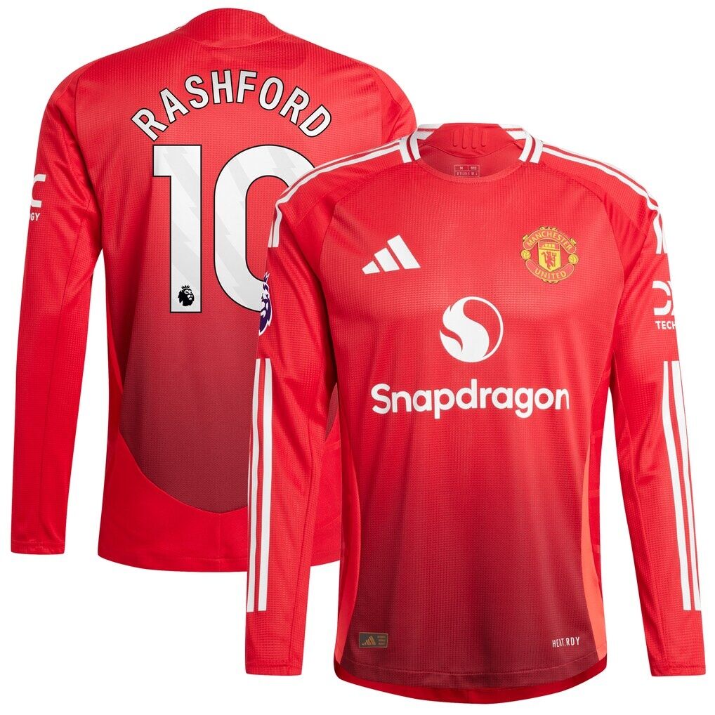 Marcus Rashford Manchester United 2024/25 Home Authentic Long Sleeve Player Jersey