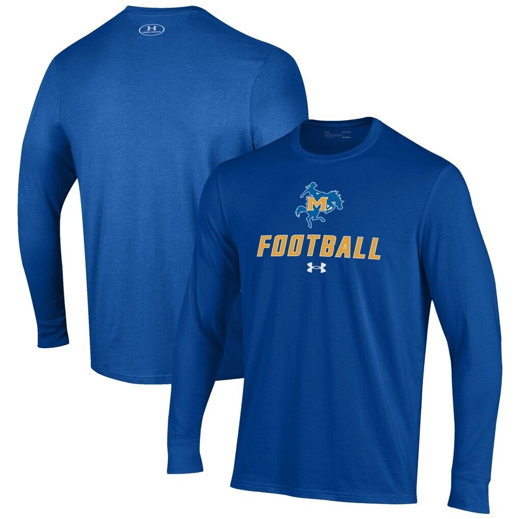 McNeese State Cowboys Under Armour Football Performance Long Sleeve T-Shirt - Royal