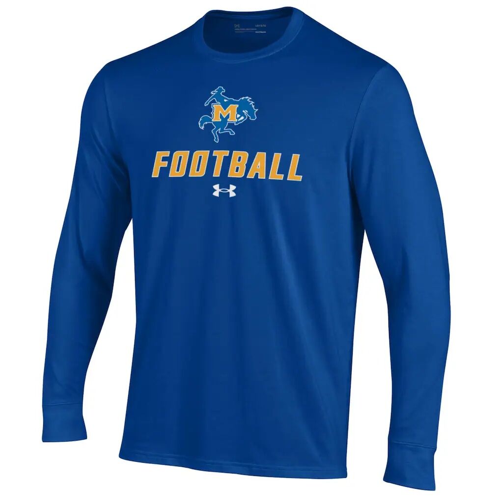 McNeese State Cowboys Under Armour Football Performance Long Sleeve T-Shirt - Royal