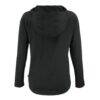 Baltimore Ravens Cutter & Buck Women's Coastline Epic Comfort Eco Recycled Long Sleeve Hoodie T-Shirt - Black - Detail View