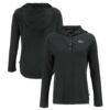 Baltimore Ravens Cutter & Buck Women's Coastline Epic Comfort Eco Recycled Long Sleeve Hoodie T-Shirt - Black - Front View
