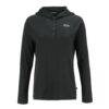 Baltimore Ravens Cutter & Buck Women's Coastline Epic Comfort Eco Recycled Long Sleeve Hoodie T-Shirt - Black - Side View