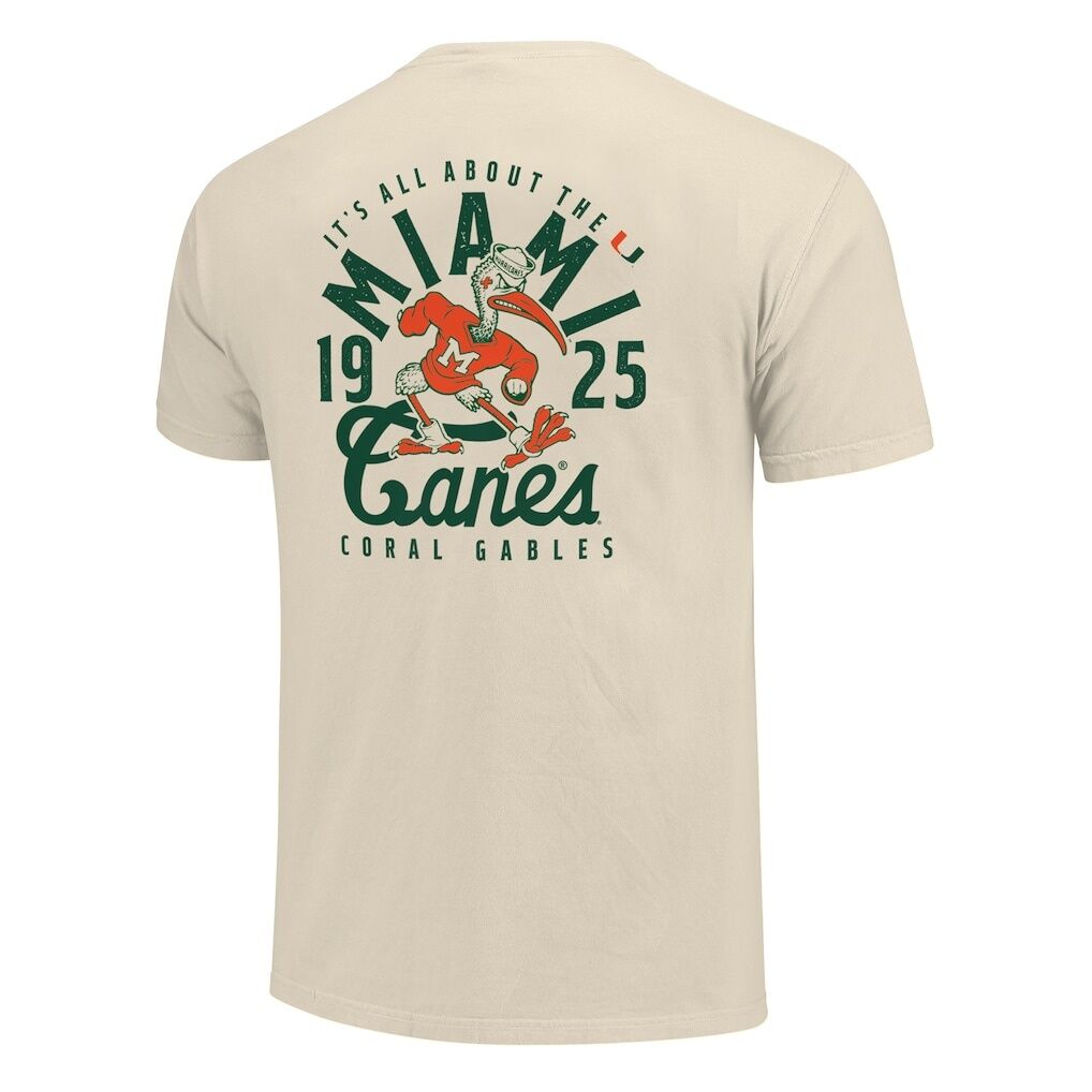 Miami Hurricanes Comfort Colors Mascot Overlay T-Shirt