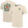 Miami Hurricanes Comfort Colors Mascot Overlay T-Shirt - Cream - Front View