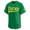 Oregon Ducks Nike Baseball Limited Jersey - Green - Side View