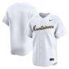 West Virginia Mountaineers Nike Baseball Limited Jersey - White - Front View