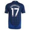 Alejandro Garnacho Manchester United adidas 2024/25 Away Authentic Player Jersey - Navy - Detail View