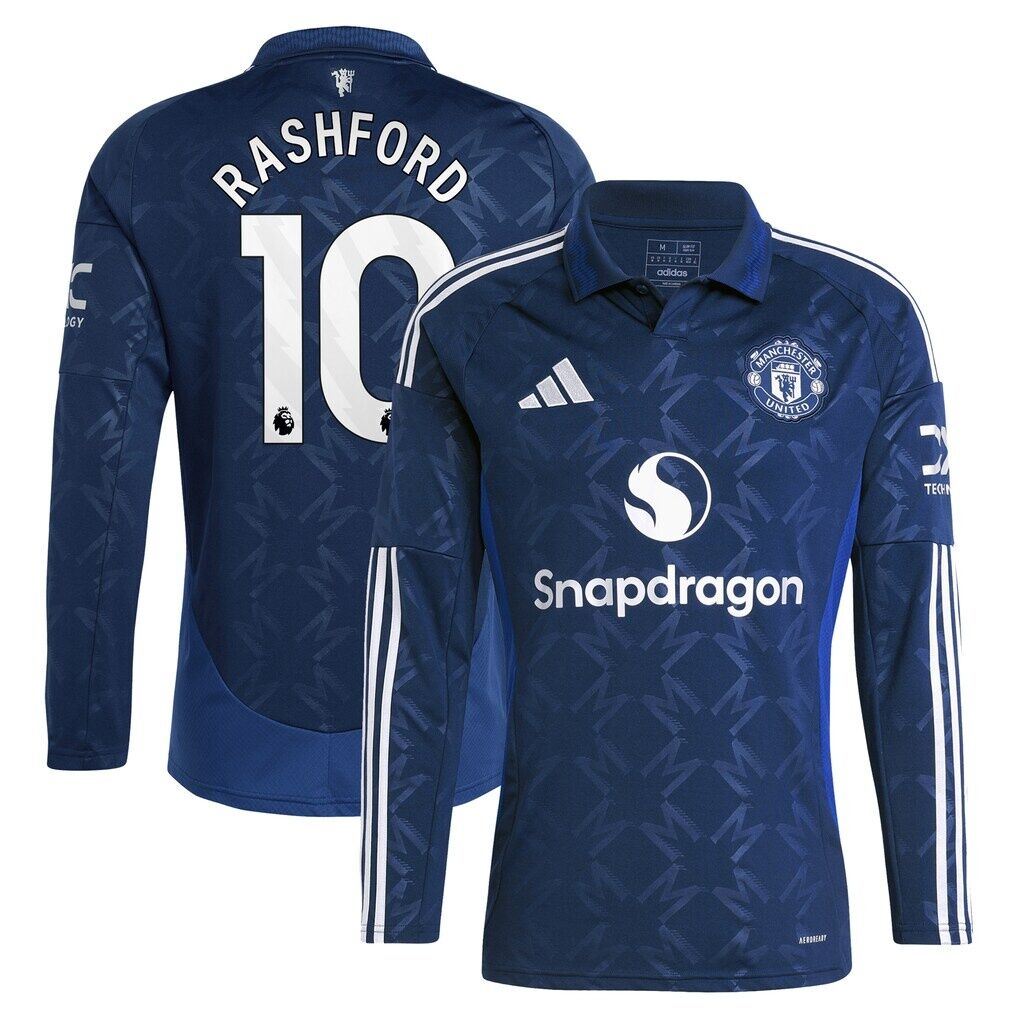 Marcus Rashford Manchester United adidas 2024/25 Away Replica Long Sleeve Player Jersey