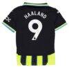 Erling Haaland Manchester City Puma Youth 2024/25 Away Replica Player Jersey - Navy - Detail View