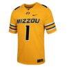 #1 Missouri Tigers Nike Alternate Game Jersey - Gold - Side View