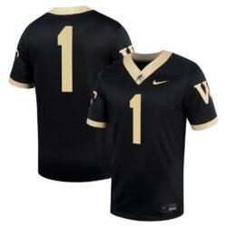 #1 Wake Forest Demon Deacons Nike Untouchable Football Jersey - Black - Front View