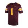 #1 Minnesota Golden Gophers Nike Untouchable Football Jersey - Maroon - - Side View