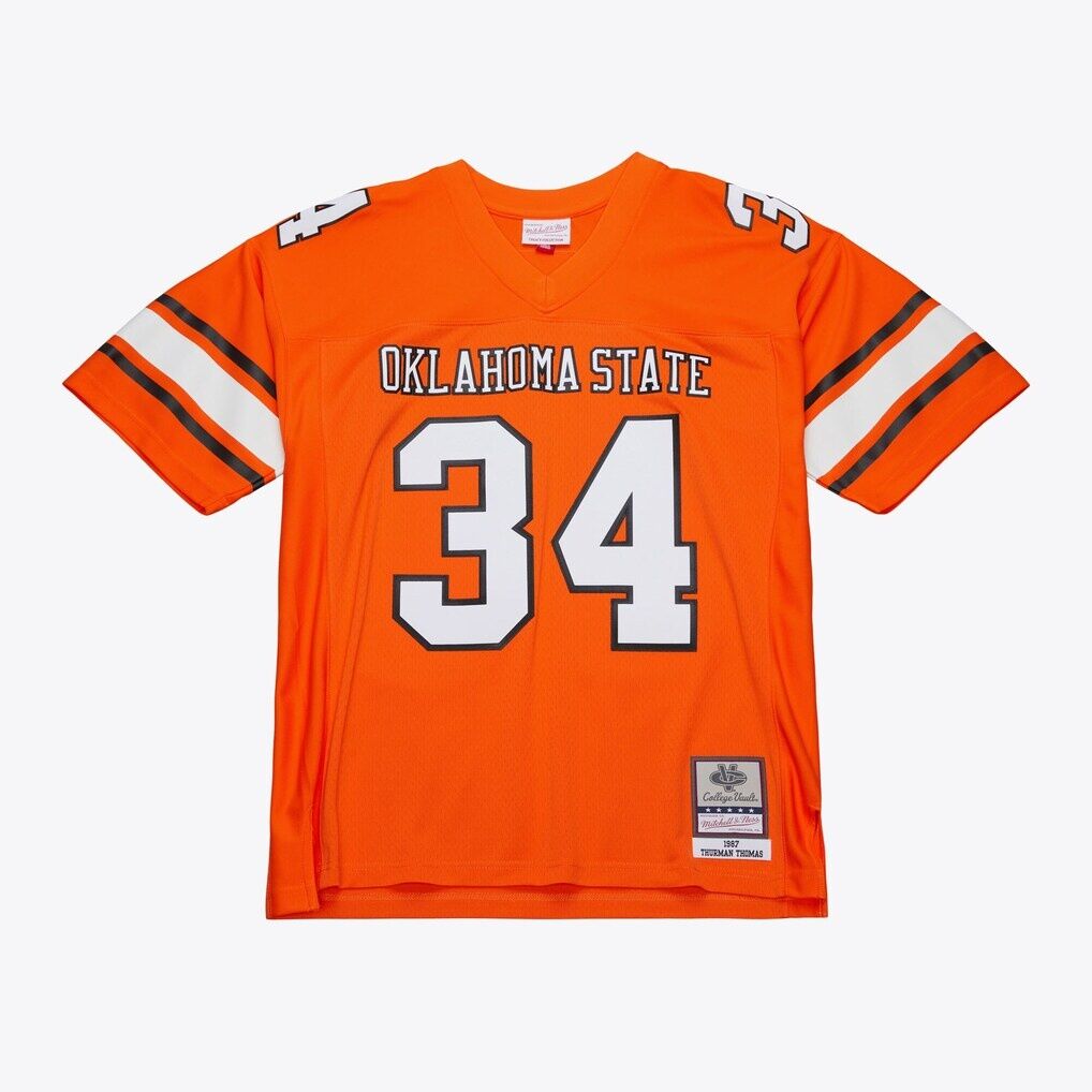 Thurman Thomas Oklahoma State Cowboys Mitchell & Ness 1987 Replica Jersey