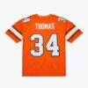 Thurman Thomas Oklahoma State Cowboys Mitchell & Ness 1987 Replica Jersey - Orange - Side View