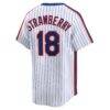 Darryl Strawberry New York Mets Nike Throwback Cooperstown Collection Limited Jersey - White - Detail View