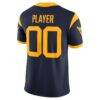 West Virginia Mountaineers Nike NIL Pick-A-Player Football Game Jersey - Navy - Detail View