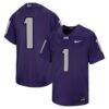#1 TCU Horned Frogs Nike Youth Untouchable Football Jersey - Purple - Front View