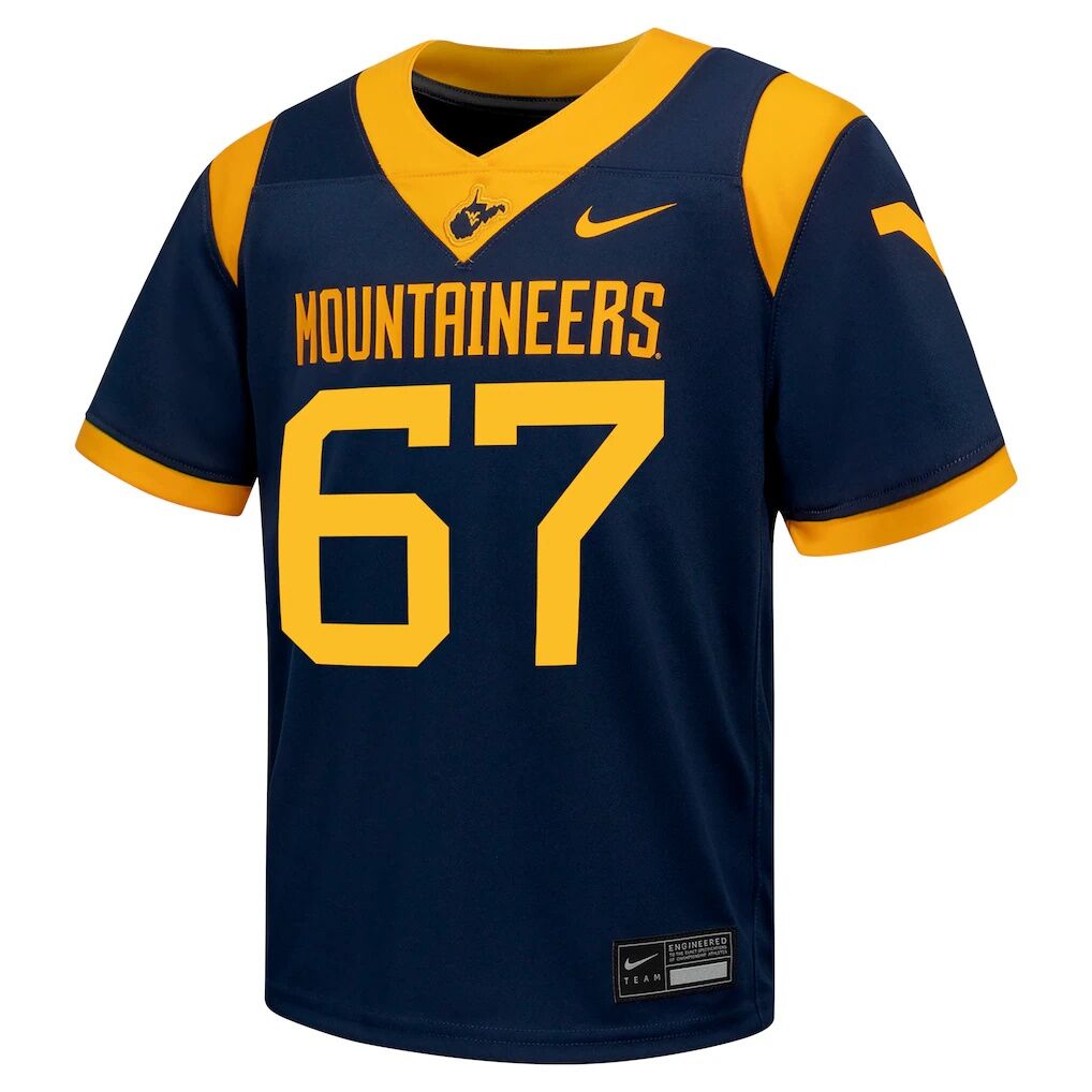 #67 West Virginia Mountaineers Nike Youth Untouchable Football Jersey