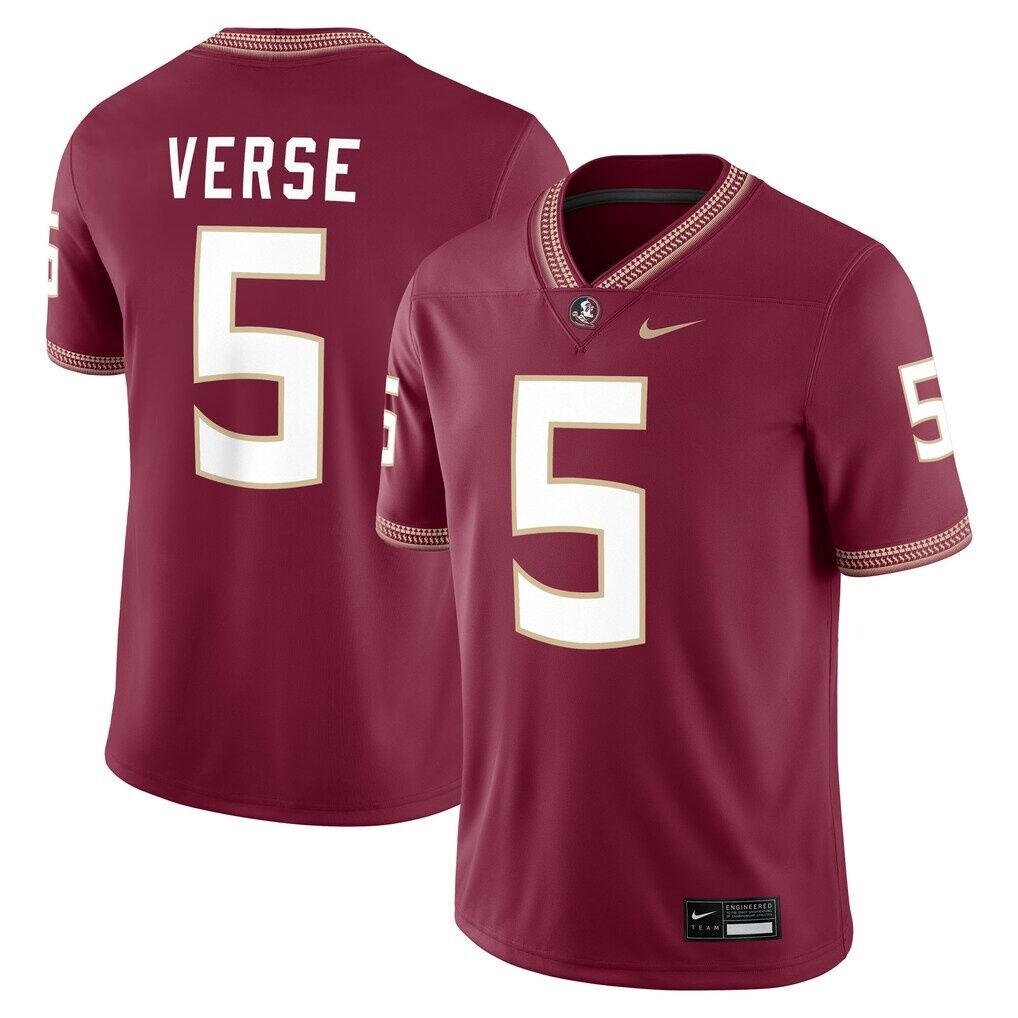 Jared Verse Florida State Seminoles Nike Player Game Jersey - Garnet