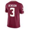 Trey Benson Florida State Seminoles Nike Player Game Jersey - - Detail View