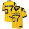 #67 West Virginia Mountaineers Nike Youth Alternate Game Jersey - Gold - Front View