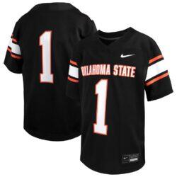 Oklahoma State Cowboys Nike #1 Youth Alternate Game Football Jersey - Black - Front View