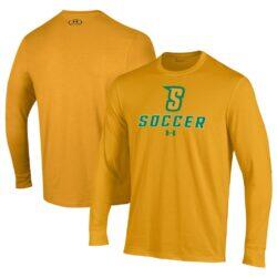 Siena Saints Under Armour Soccer Performance Long Sleeve T-Shirt - Gold - Front View