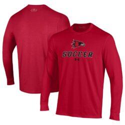 SEMO Redhawks Under Armour Soccer Performance Long Sleeve T-Shirt - Red - Front View
