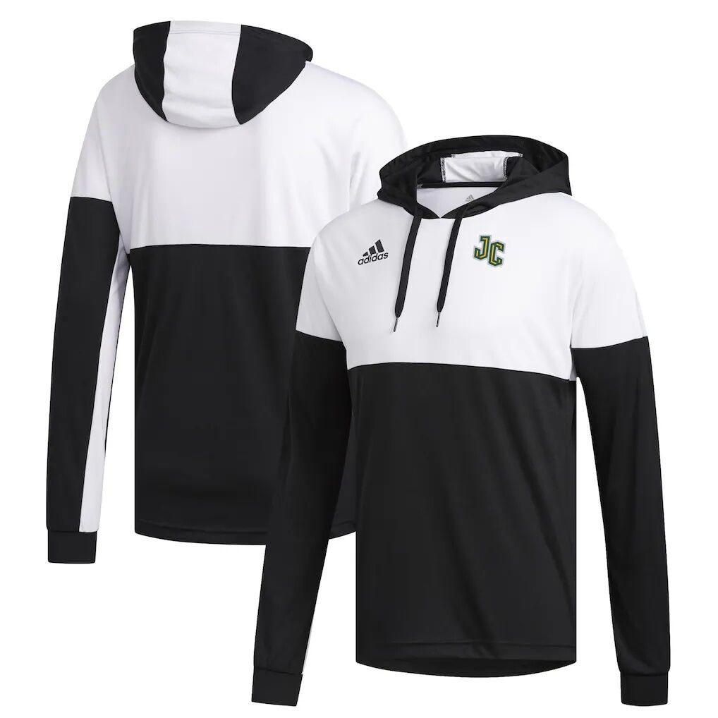 New Jersey City Gothic Knights adidas Legend Shooter Long Sleeve Hoodie T-Shirt - Black/White