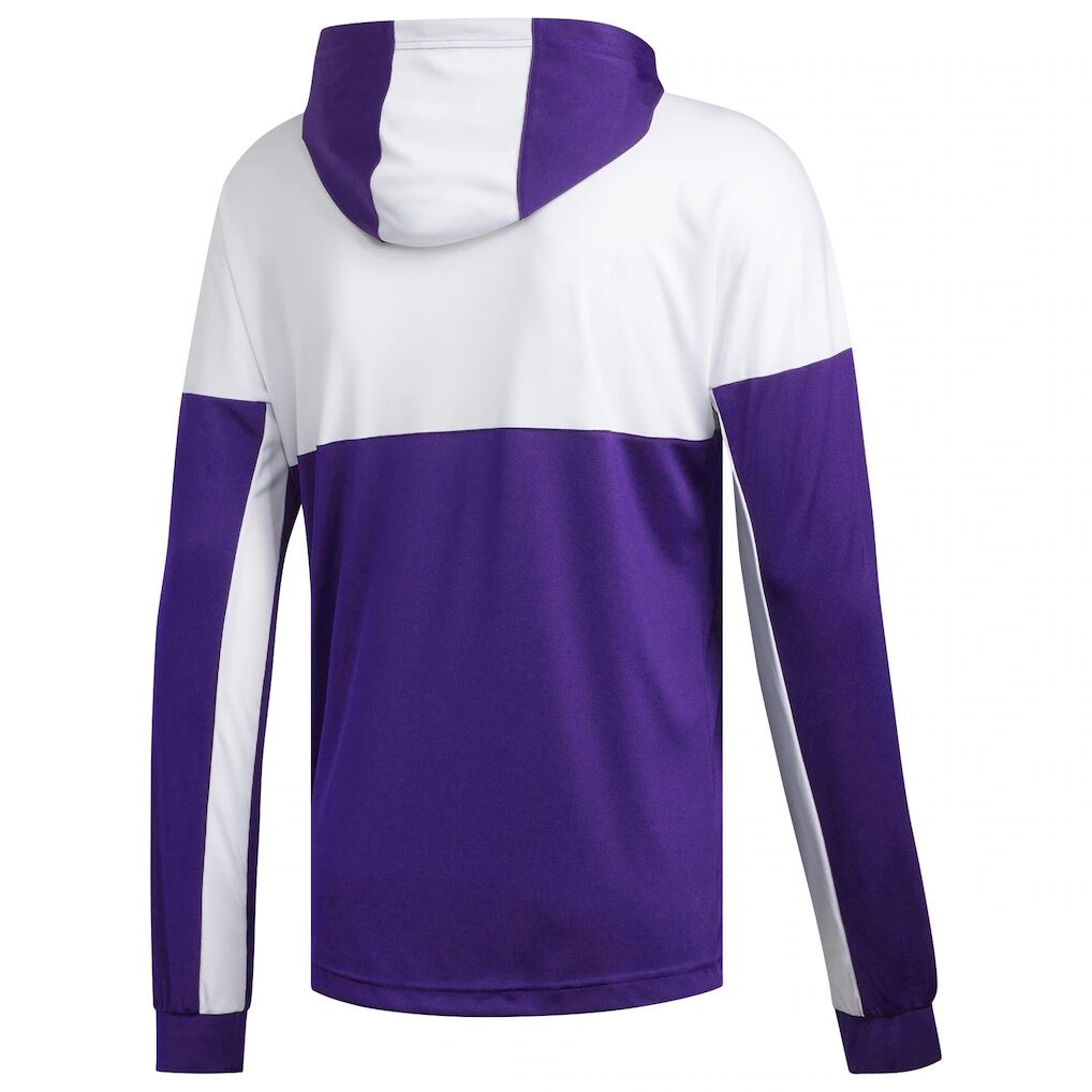 Northwestern State Demons adidas Legend Shooter Long Sleeve Hoodie T-Shirt - Purple/White