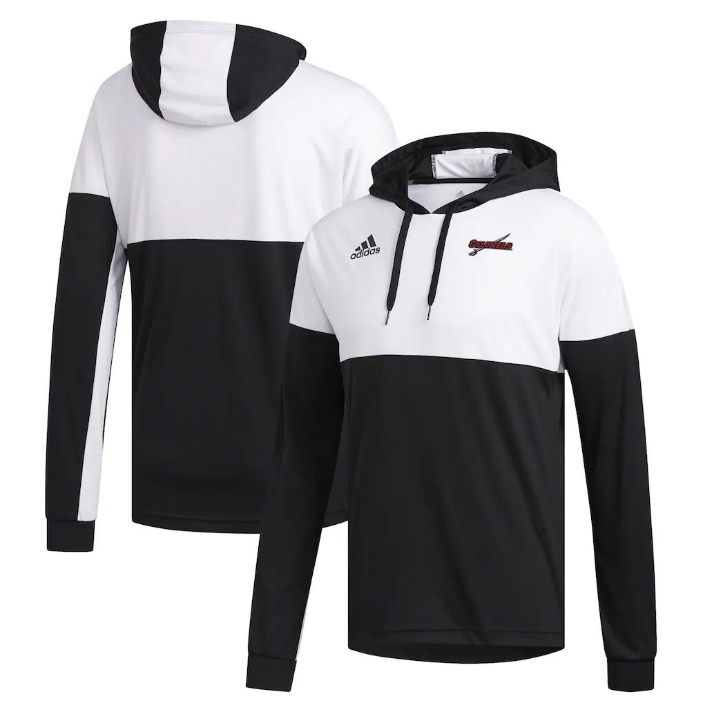Nicholls State Colonels adidas Legend Shooter Long Sleeve Hoodie T-Shirt - Black/White