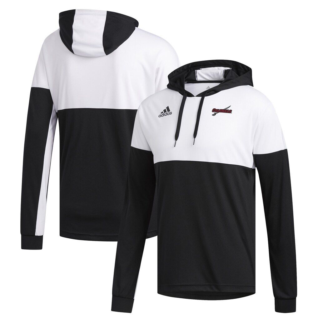 Nicholls State Colonels adidas Legend Shooter Long Sleeve Hoodie T-Shirt - Black/White