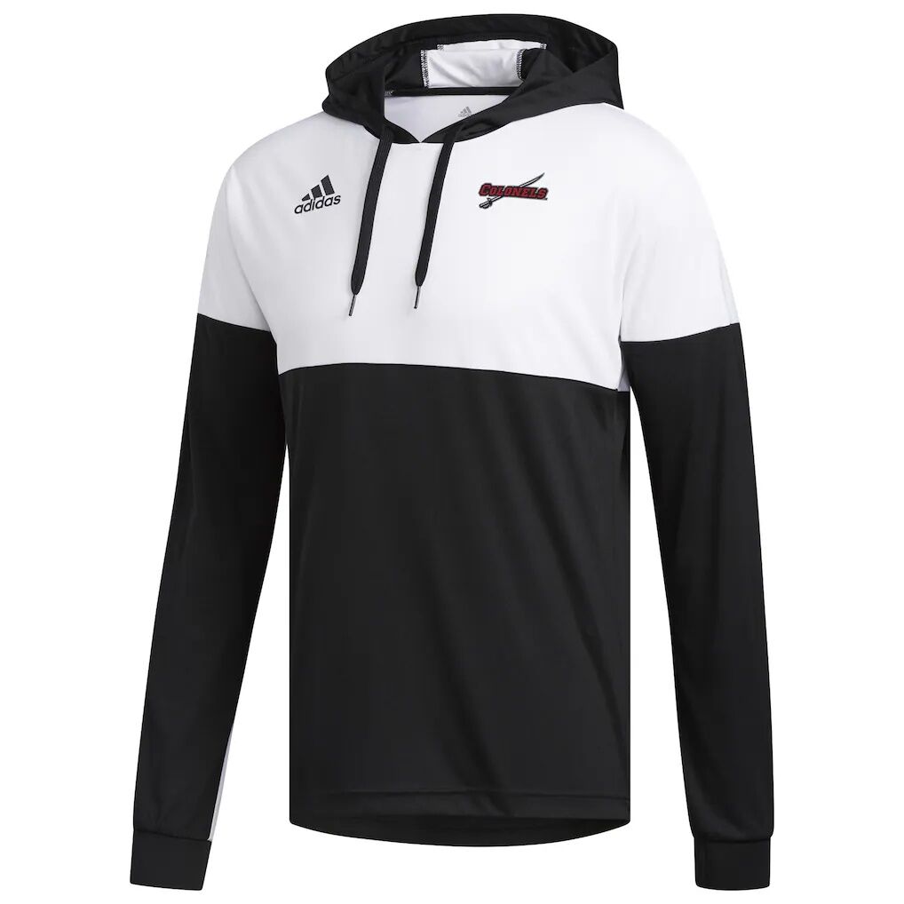 Nicholls State Colonels adidas Legend Shooter Long Sleeve Hoodie T-Shirt - Black/White