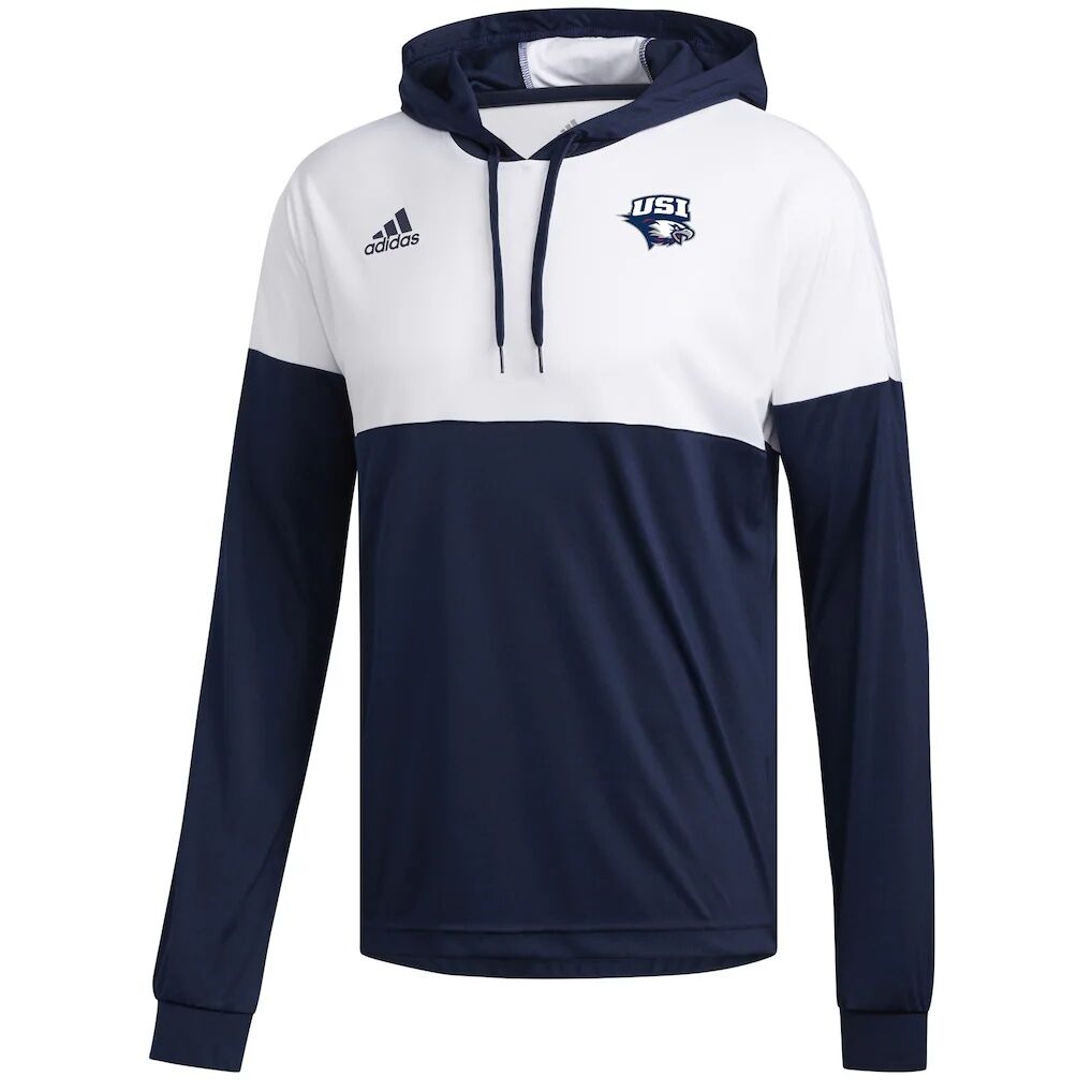 Southern Indiana Screaming Eagles adidas Legend Shooter Long Sleeve Hoodie T-Shirt - Navy/White