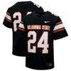#24 Oklahoma State Cowboys Nike Youth Untouchable Football Jersey - Black - Front View