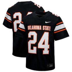 #24 Oklahoma State Cowboys Nike Youth Untouchable Football Jersey - Black - Front View