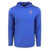 New York Mets Cutter & Buck Coastline Epic Comfort Recycled Eco Hoodie Long Sleeve T-Shirt - Royal - Side View