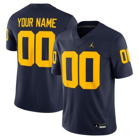 Michigan Wolverines Nike Custom Football Game Jersey - - Front View