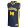 Michigan Wolverines GameDay Greats Spirit Basketball Jersey - Navy - Side View
