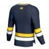 Michigan Wolverines GameDay Greats Youth Spirit Hockey Jersey - Navy - Detail View