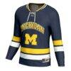 Michigan Wolverines GameDay Greats Youth Spirit Hockey Jersey - Navy - Side View