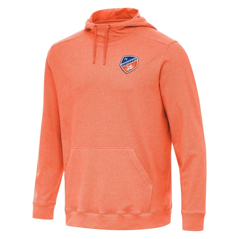 FC Cincinnati Antigua Cloud Pullover Hoodie - Heather Orange