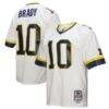 Tom Brady Michigan Wolverines Mitchell & Ness 1999 Legacy Jersey - White - Front View